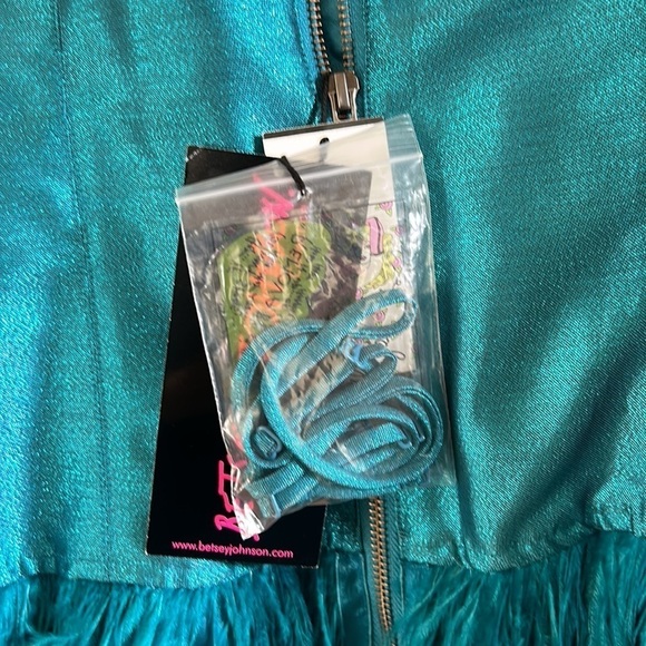 Amazing Original Betsey Johnson Feather and Sparkle Dress Y2K size 10 - Picture 10 of 12